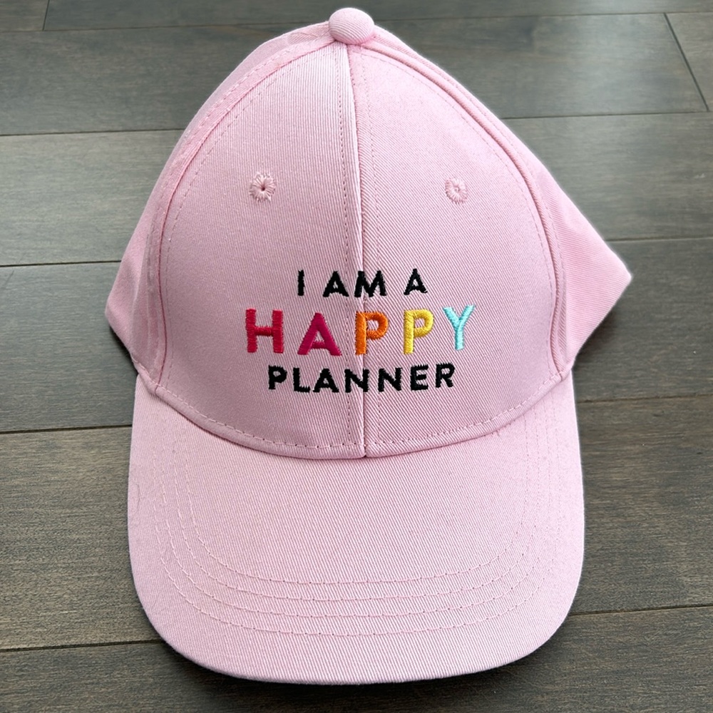 HAPPY PLANNER Pink Embroidered Baseball Cap - I am a Happy Planner Colourful Hat